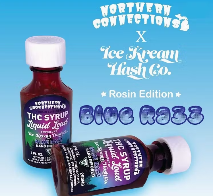 Photograph of product: ICE KREAM au chocolat CO. x NORTHERN CONNECTIONS | 200MG ROSIN SYRUP | BLUE RAZZ