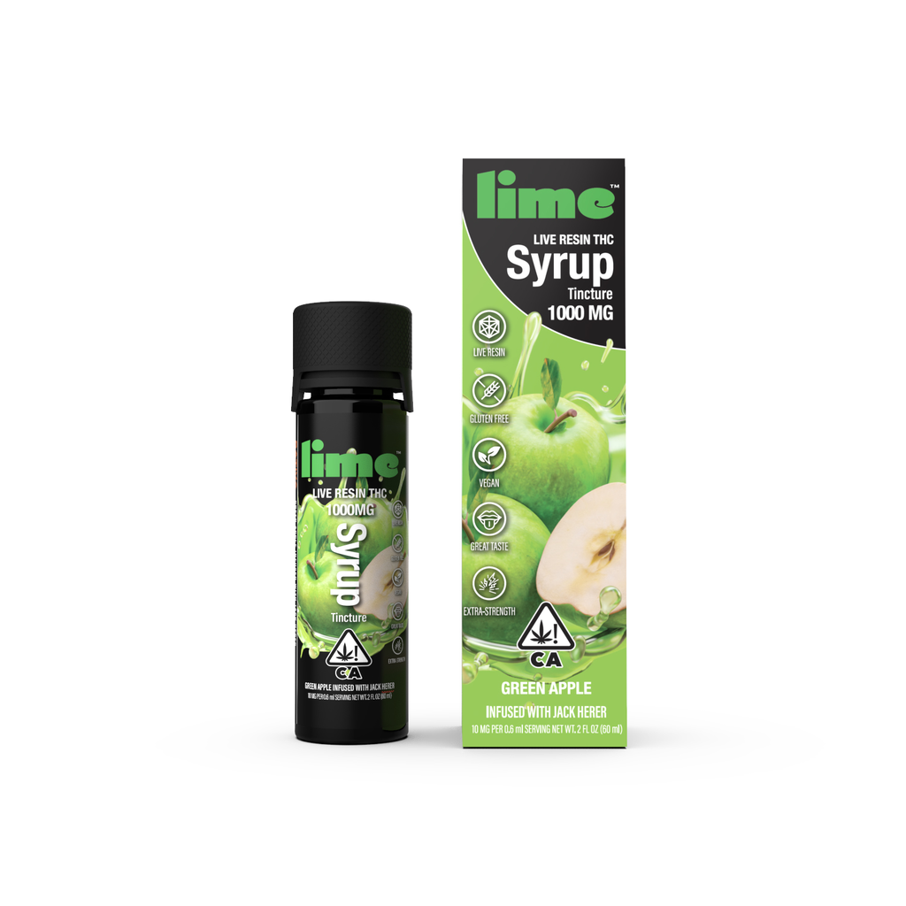 Photograph of product: Lime - Green Apple Live Resin Syrup 1000mg