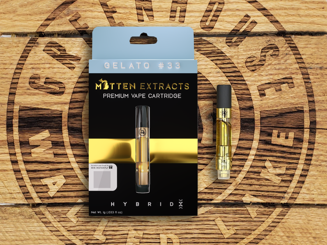 Photograph of product: Mitten Extracts | Gelato #33 | 1g Cart