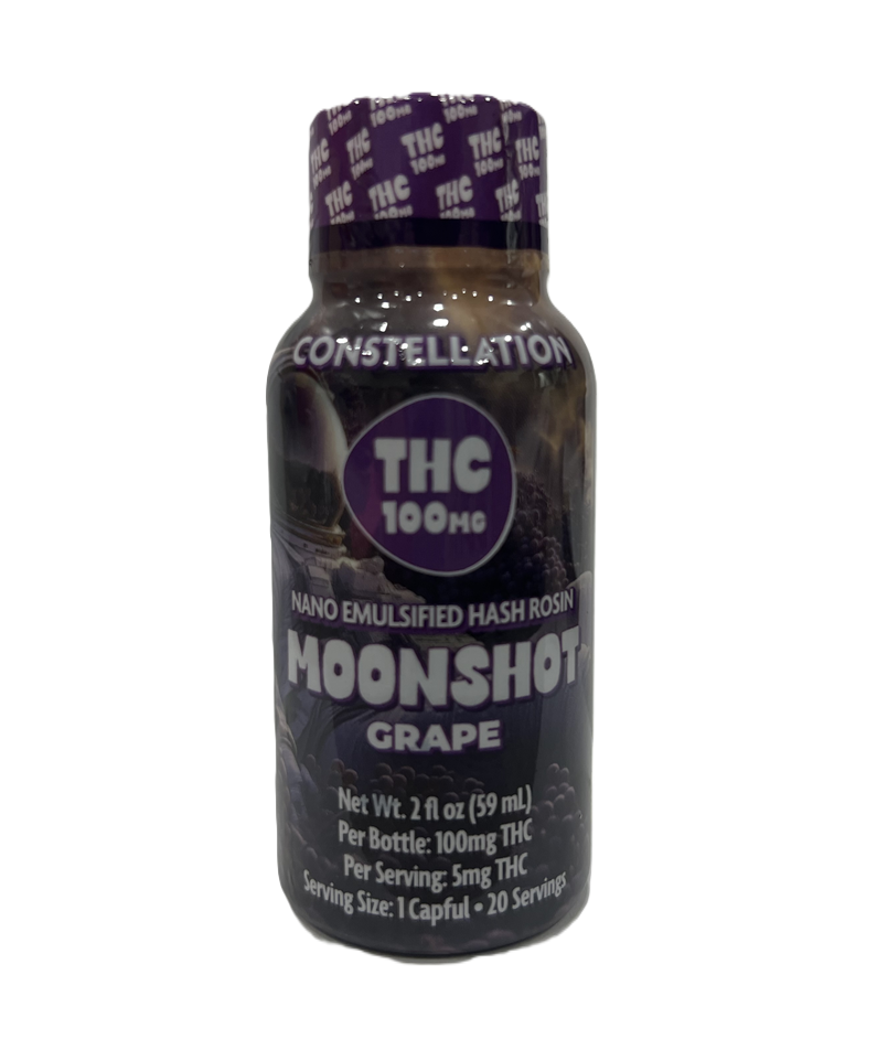 Photograph of product: Constellation Oui'd | Grape | Nano Emulsified au chocolat Rosin Moon Shot 100mg