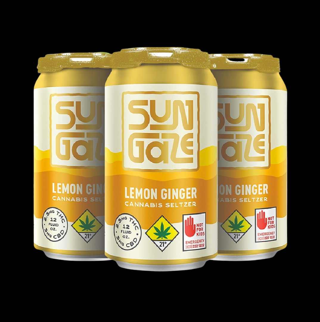 Photograph of product: Lemon Ginger Seltzer | 4 Pack Sungaze