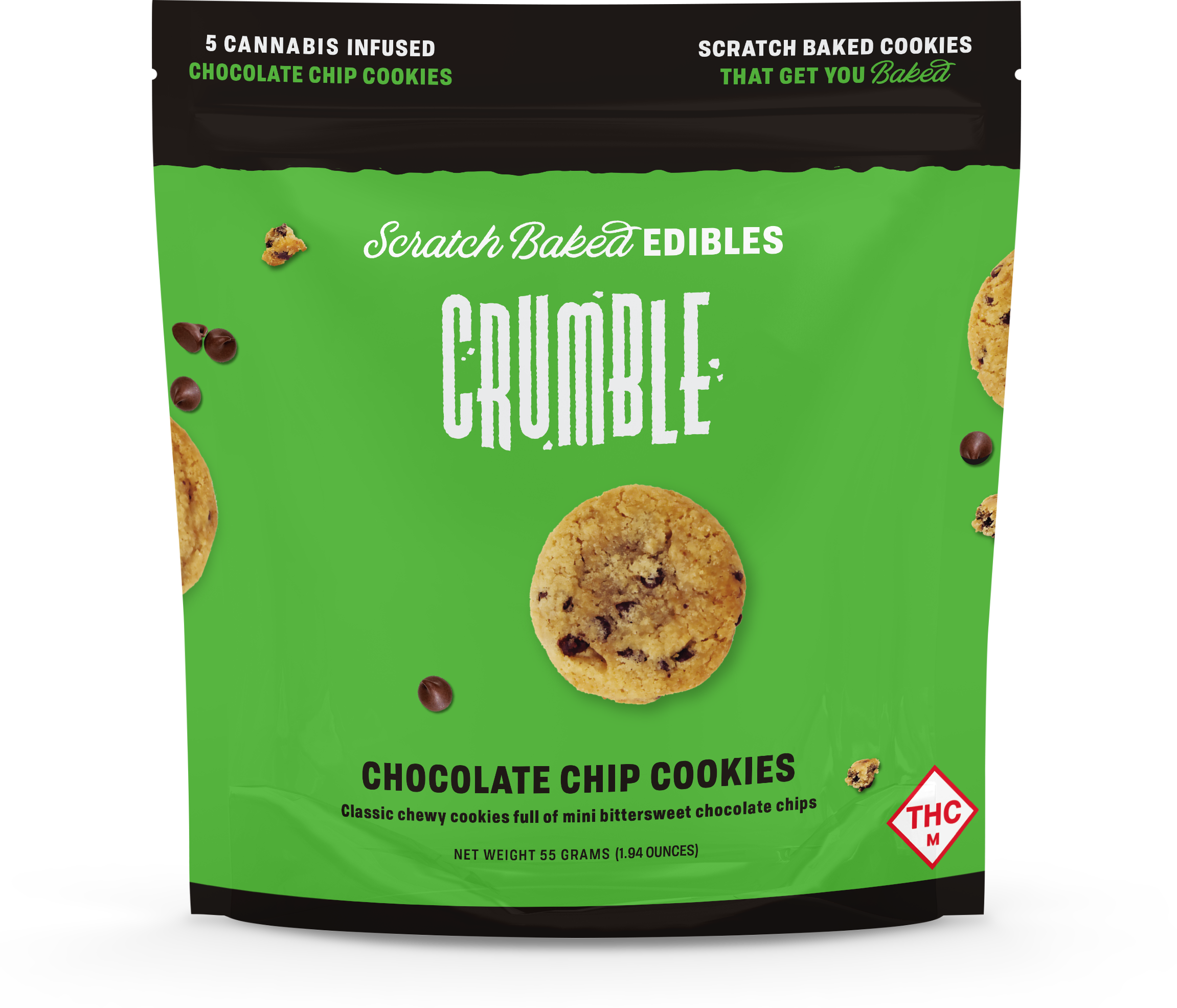 Photograph of product: Crumble - Chocolate Chip Cookie - 100mg