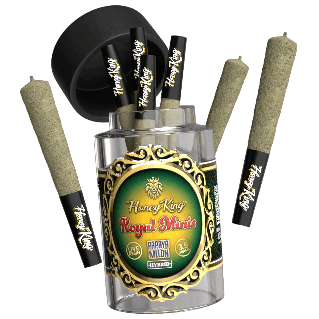 Photograph of product: HONEY KING 7X LIVE RESIN ROYAL MINIS - PAPAYA MELON