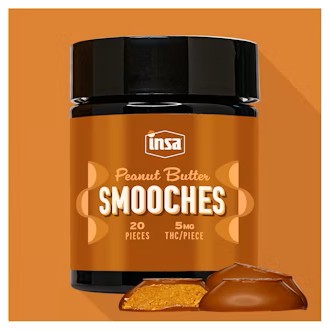 Photograph of product: Chocolate | Peanut Butter Smooches | 100mg | 20pk | INSA