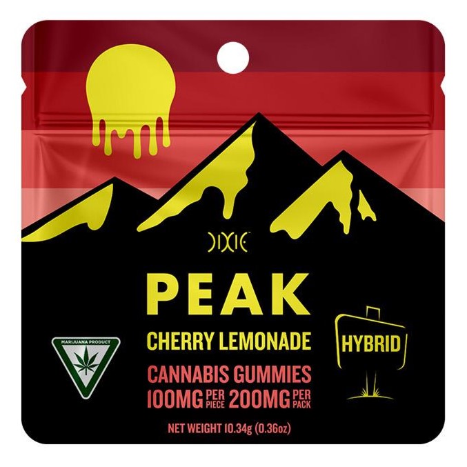 Photograph of product: Dixie Peak Lemon Cherry Hybrid Gummies | 200mg