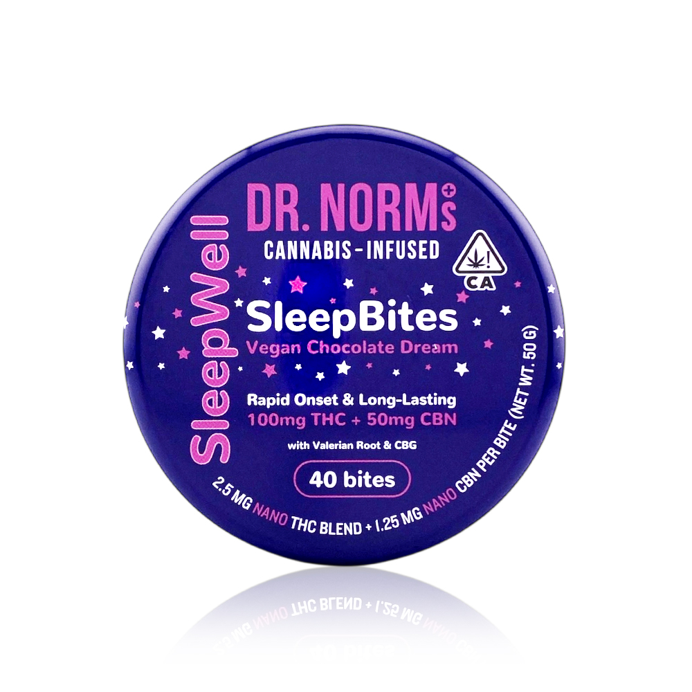 Photograph of product: DR. NORM'S - Edible - Sleep Bites - 40 Count - CBN - 100MG