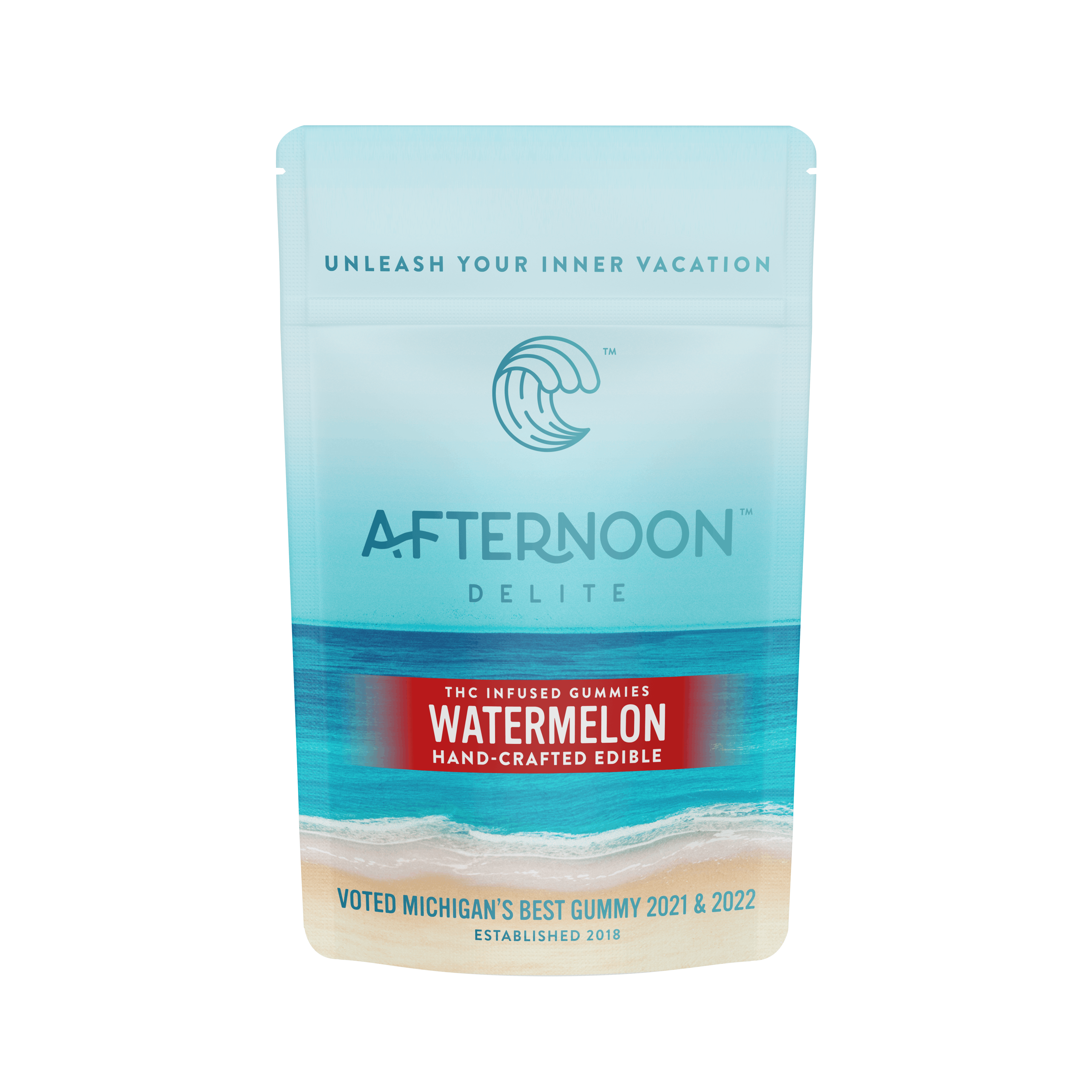 Photograph of product: Afternoon Delite - 200mg Gummies - Watermelon