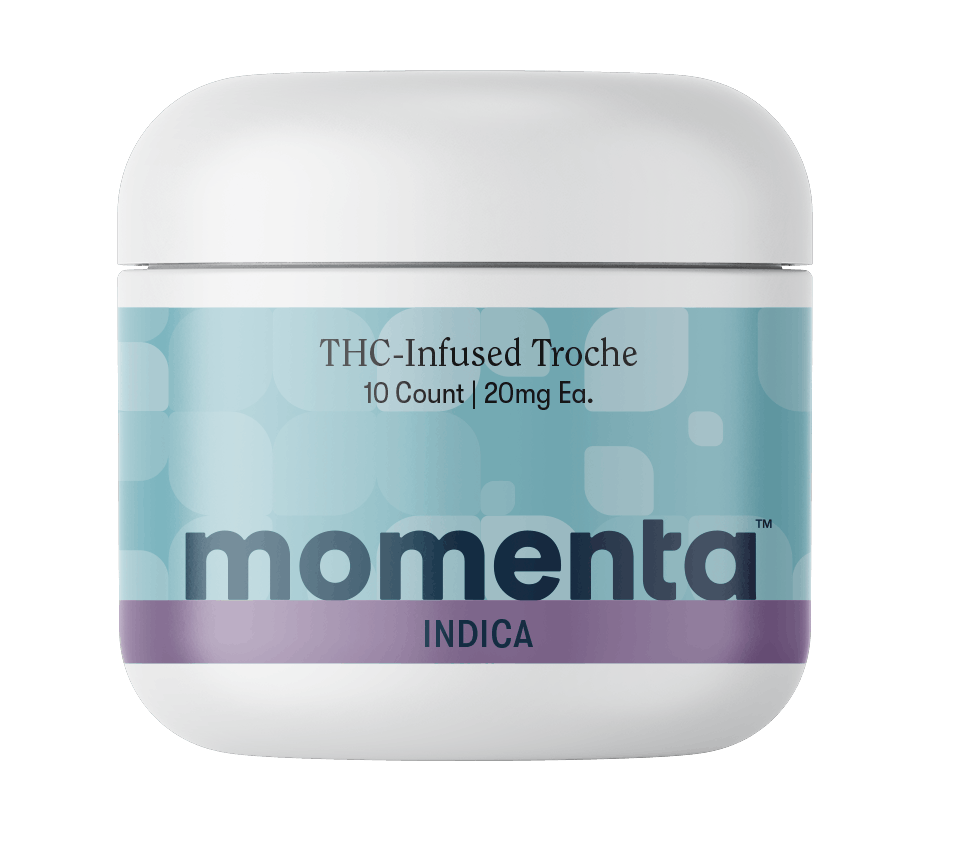 Photograph of product: Momenta Black Cherry RSO Troches 50mg/10pk