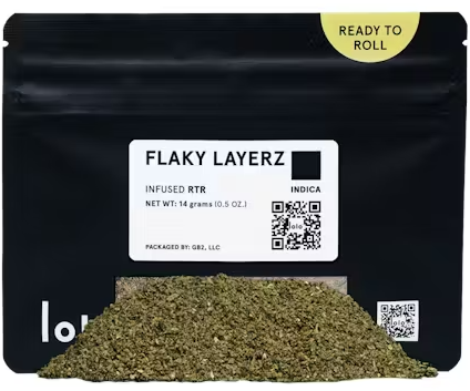 Photograph of product: 14g Flaky Layerz Infused Ready to Roll - Lolo