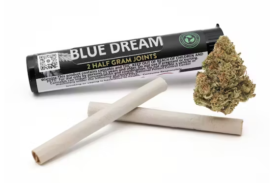Photograph of product: Alchemy Pure | Blue Dream| Pre-Roll Pack | 0.5g x 2
