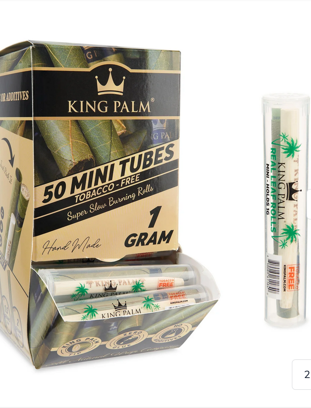 Photograph of product: King Palm | 1.0g | Mini Single Leaf Tube