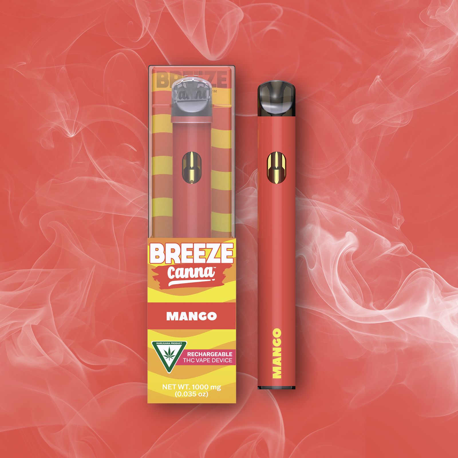 Photograph of product: Breeze Canna Mango Rechargeable Vape Rec