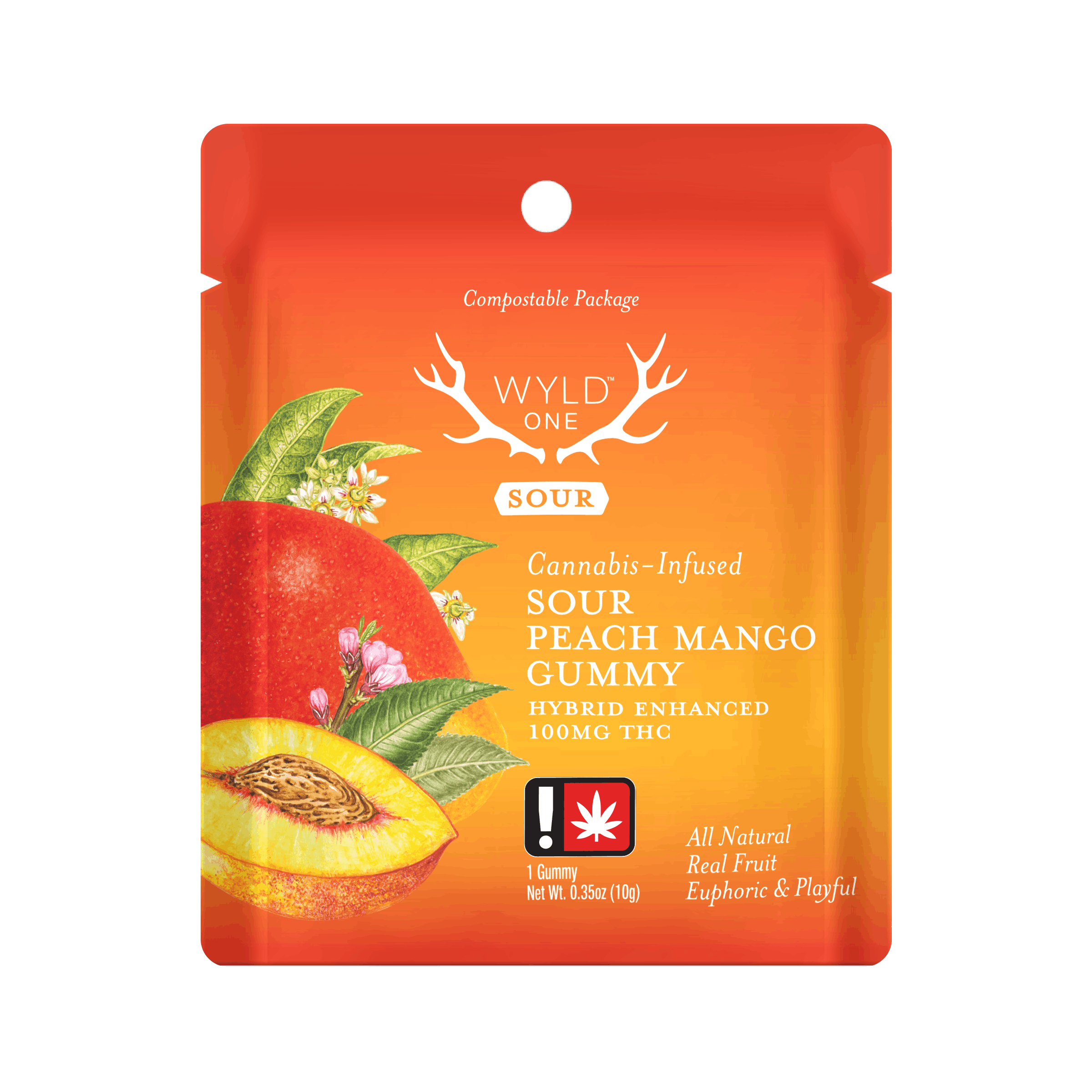Photograph of product: Gummies | Sour Peach Mango | 100mg