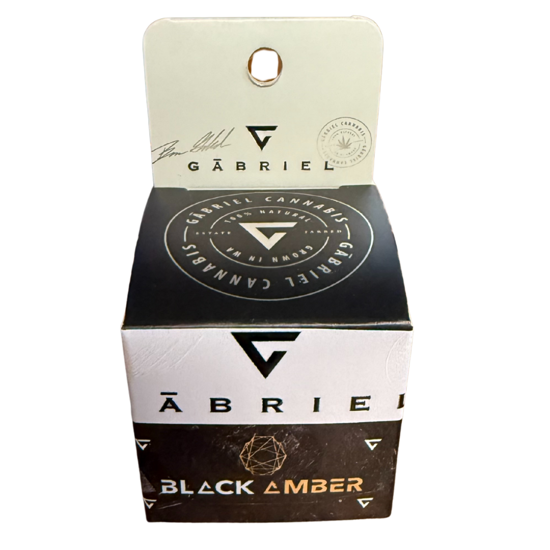 Photograph of product: Gabriel Black Amber Cured Resin Terp Sugar Oui'd Hybrid 1g