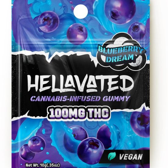 Photograph of product: Hellavated Gummy: Blueberry - 