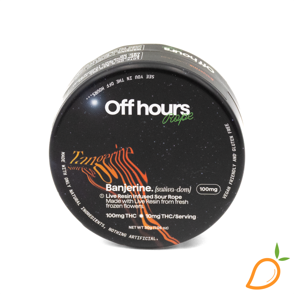 Photograph of product: 100mg Banjerine Live Resin Rope Gummies Off Hours