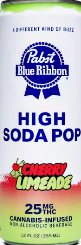 Photograph of product: Pabst Blue Ribbon High Seltzer 25mg Cherry Limeade