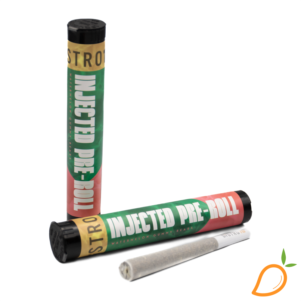 Photograph of product: 1.2g Watermelon Gummy Bears Infused Preroll Distro 10