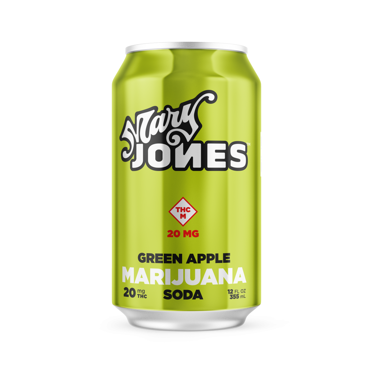 Photograph of product: Mary Jones Soda Green Apple Soda - 20mg TH-oui - Mary Jones