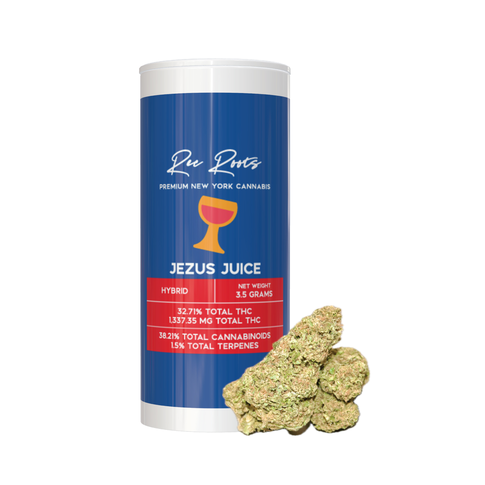 Photograph of product: Rec Roots - Jezus Juice - Flower - 3.5g