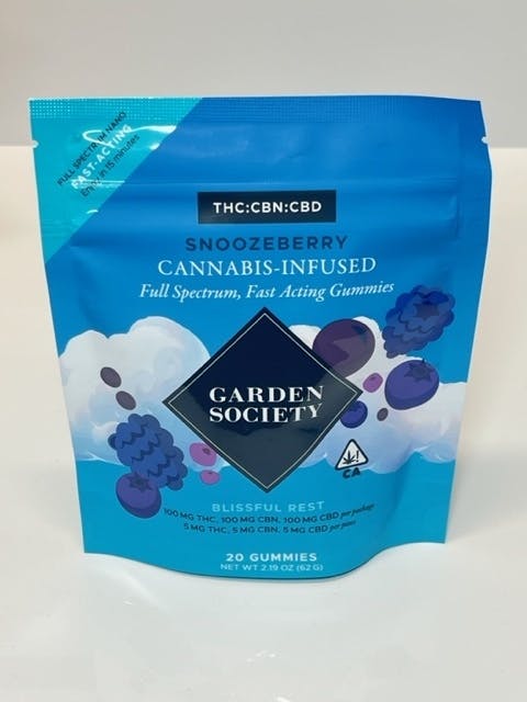 Photograph of product: Garden Society Snoozeberry TH-oui:CBD:CBN Gummies