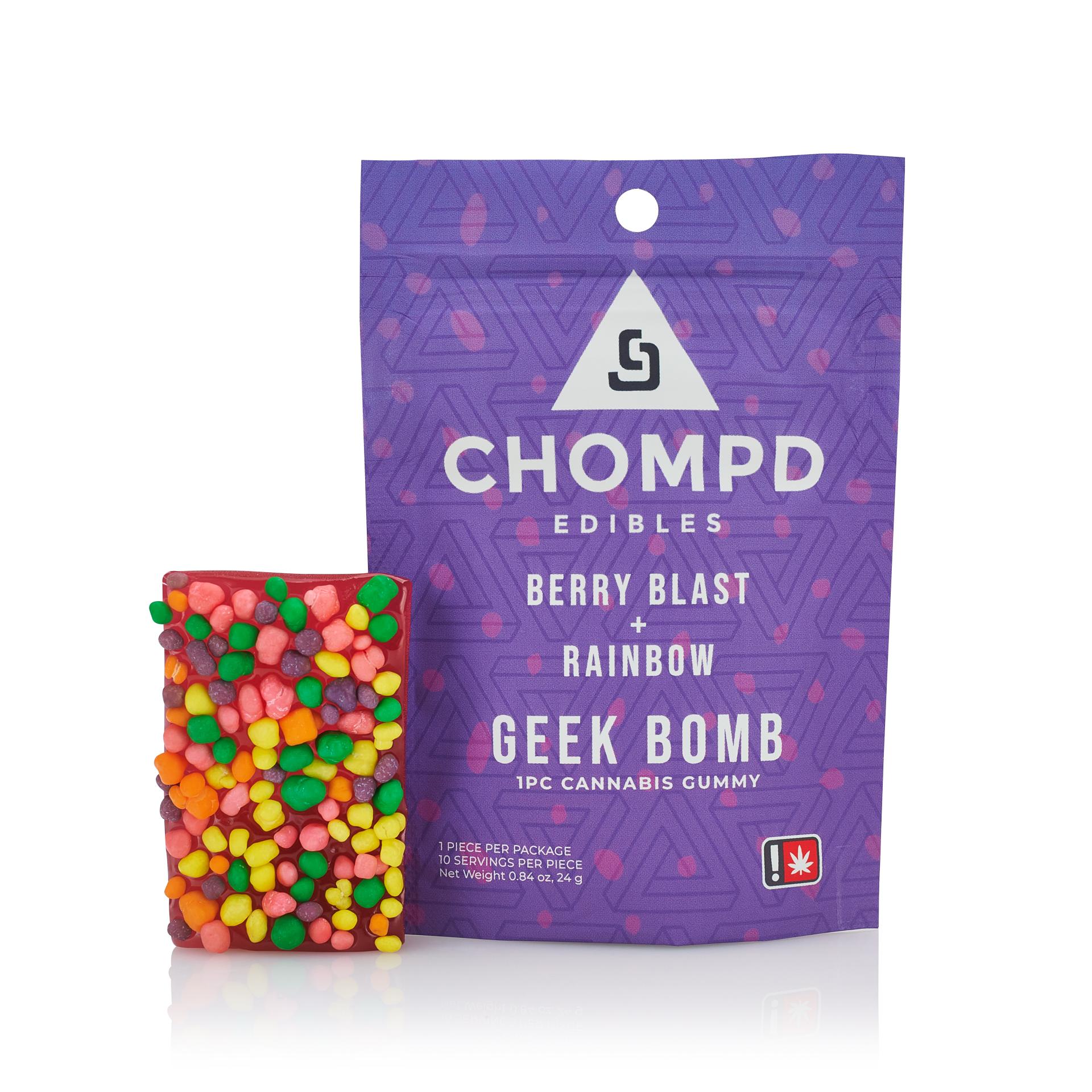 Photograph of product: Chompd - Berry Blast Geek Bomb - Gummy