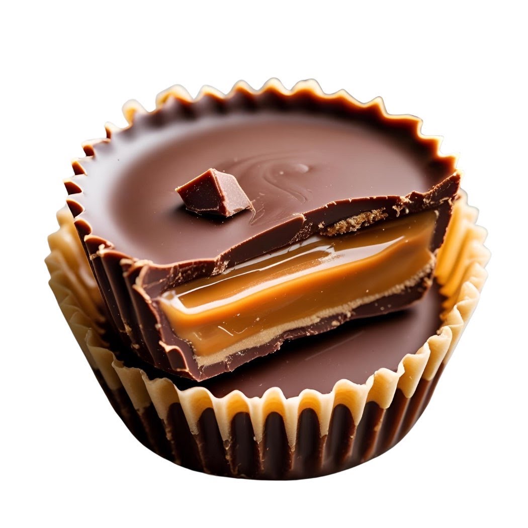 Photograph of product: Caramel Cups | Chocolate | 4pk | 40mg