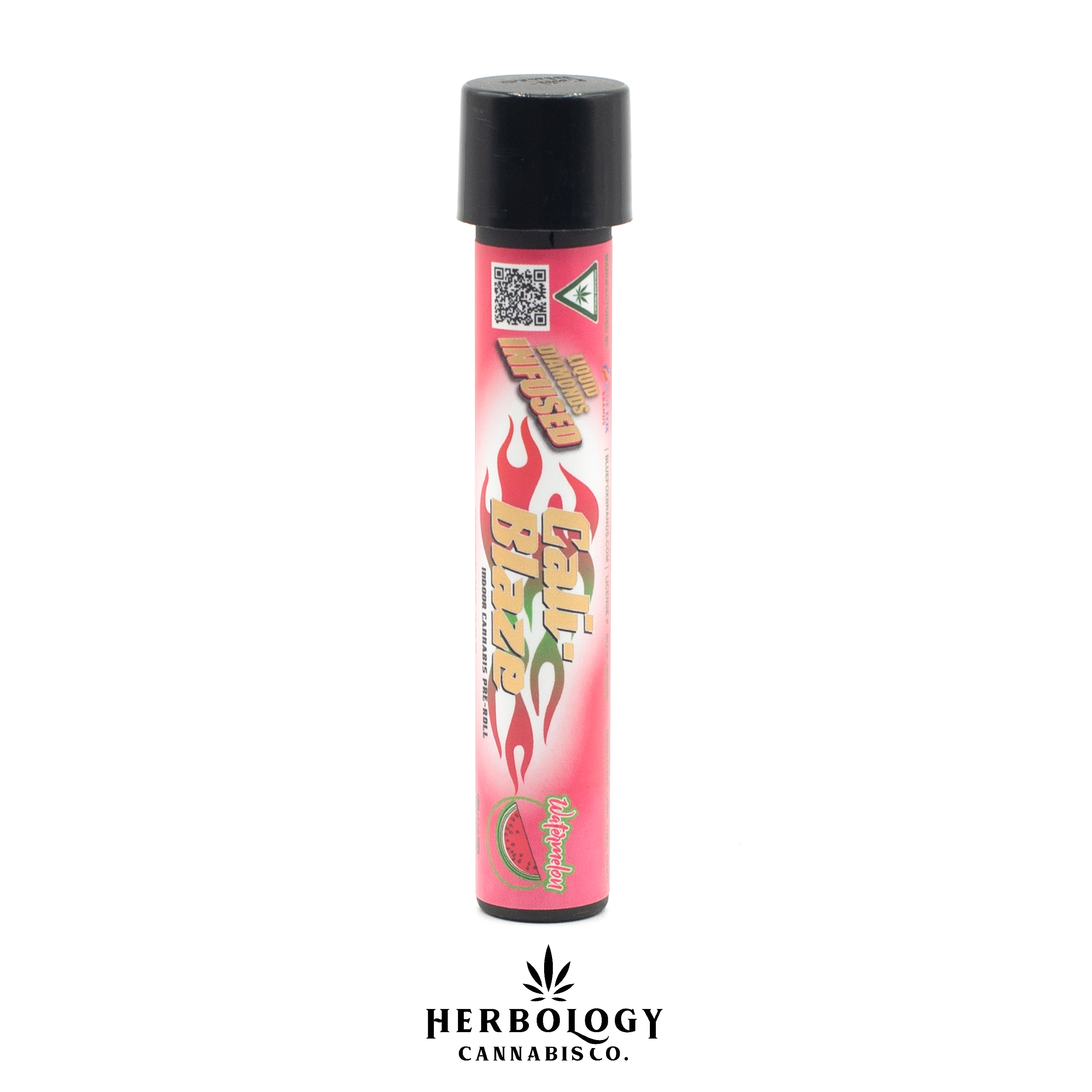Photograph of product: Cali-Blaze | Liquid Diamond Infused Pre-Roll | Watermelon