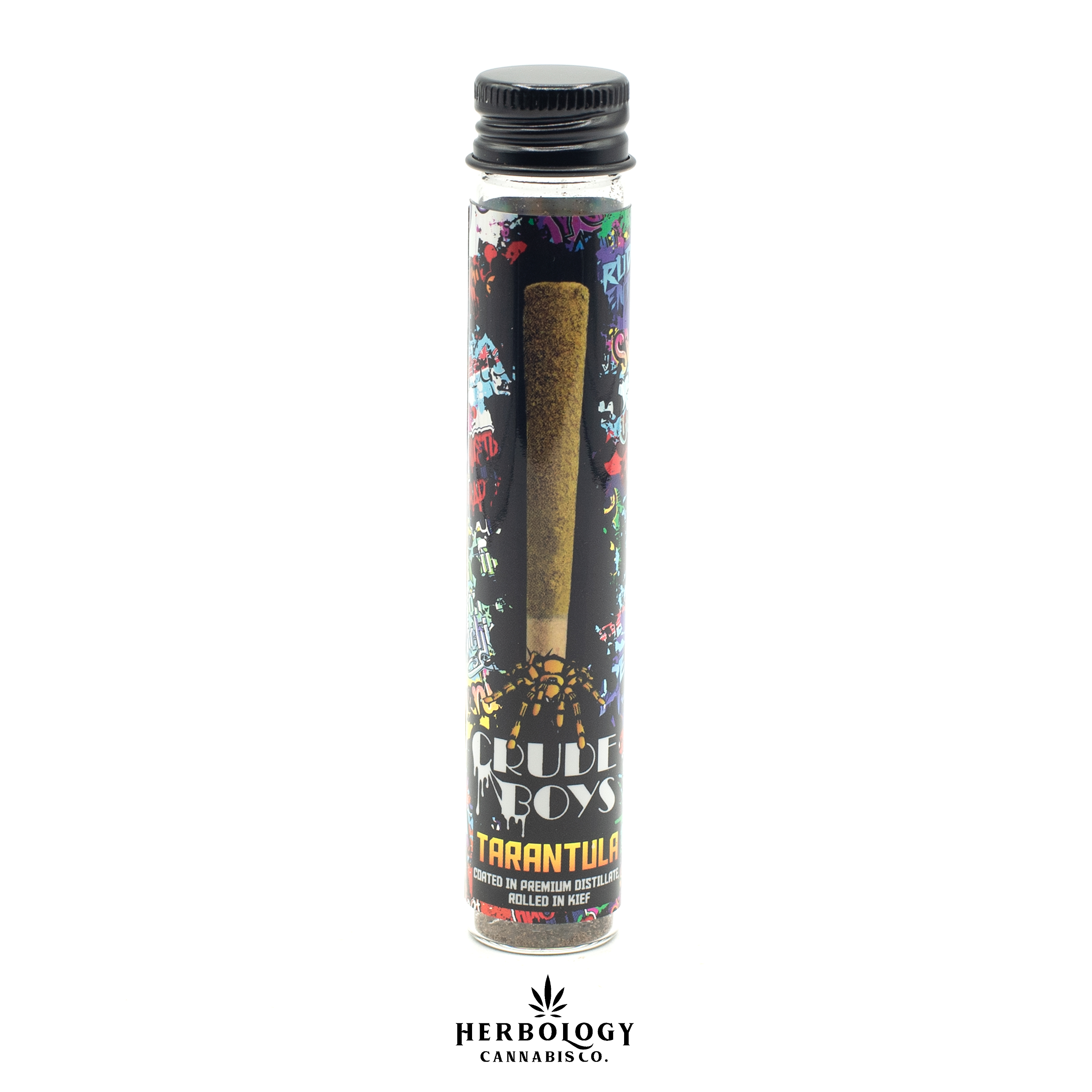 Photograph of product: Crude Boys | Infused Pre-Roll | Tarantula | Apple Jaxx | 1.1g