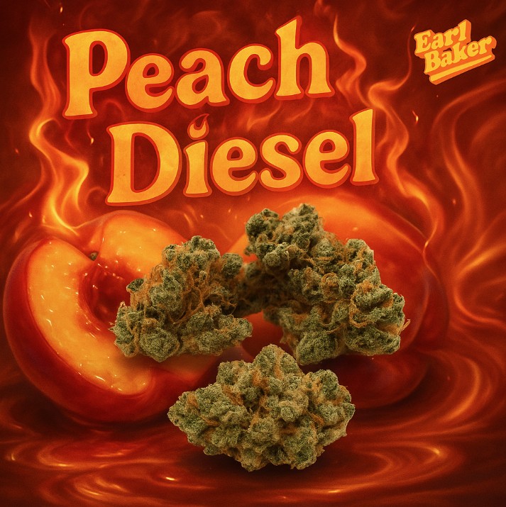 Photograph of product: Flower | Peach Diesel | 054 - 3.5g