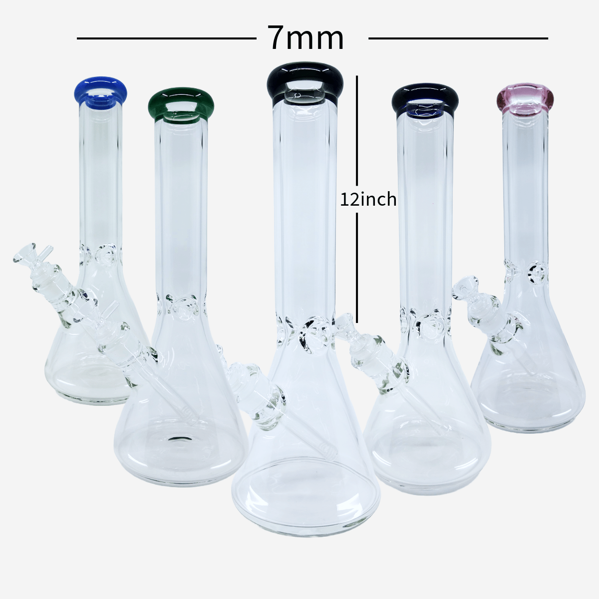 Photograph of product: Pipe King 12" 9MM Glass Color Beaker