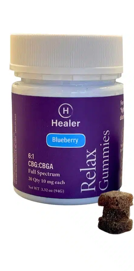 Photograph of Product: Relax Gummies 6:1 CBG:CBGA | 20 Count | Healer