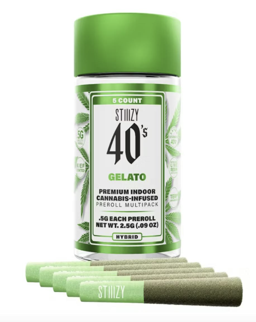 Photograph of product: Gelato - 2.5g 5pck Infused Pre-rolls