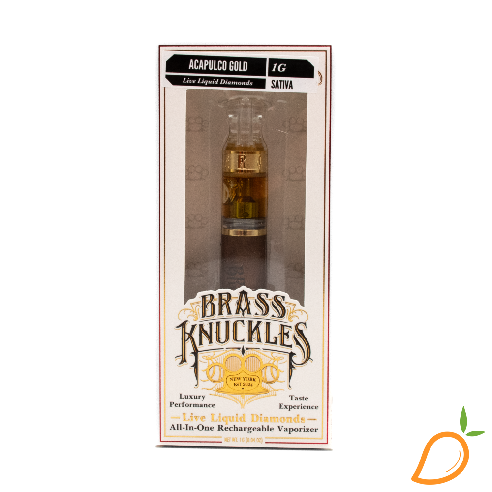 Photograph of product: 1g Acapulco Gold Liquid Diamond AIO Brass Knuckles