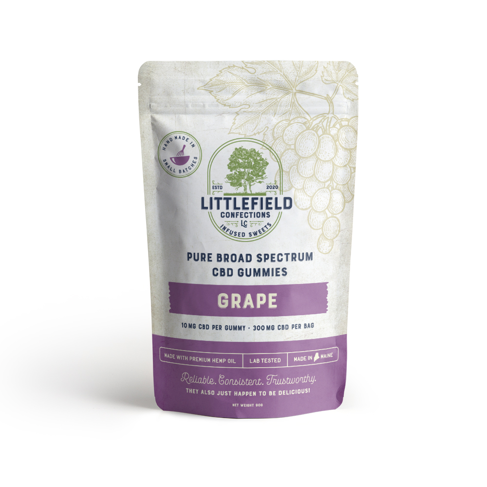 Photograph of product: LFC 300MG CBD Gummies - Grape