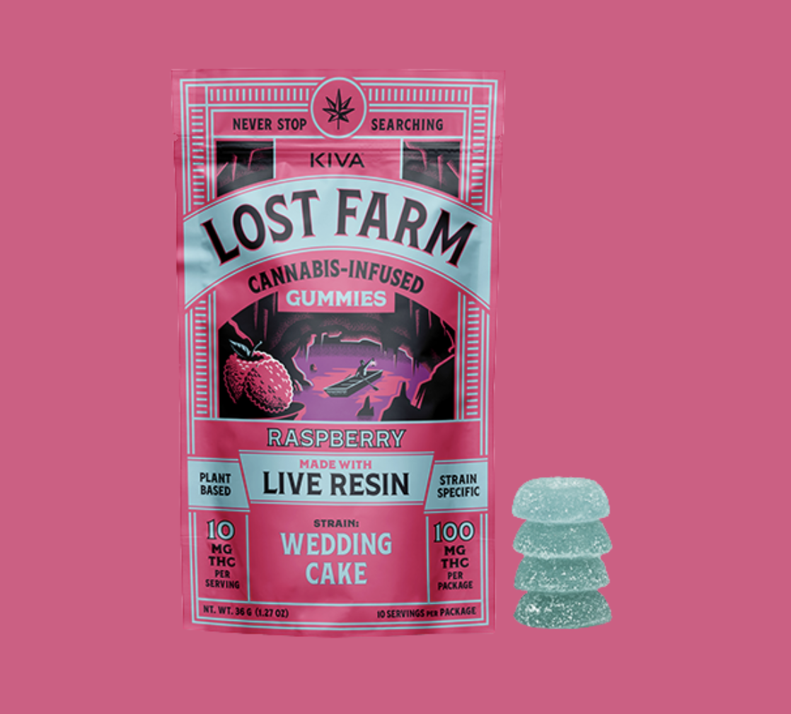 Photograph of product: Raspberry - Wedding Cake Live Resin Gummies 20pk
