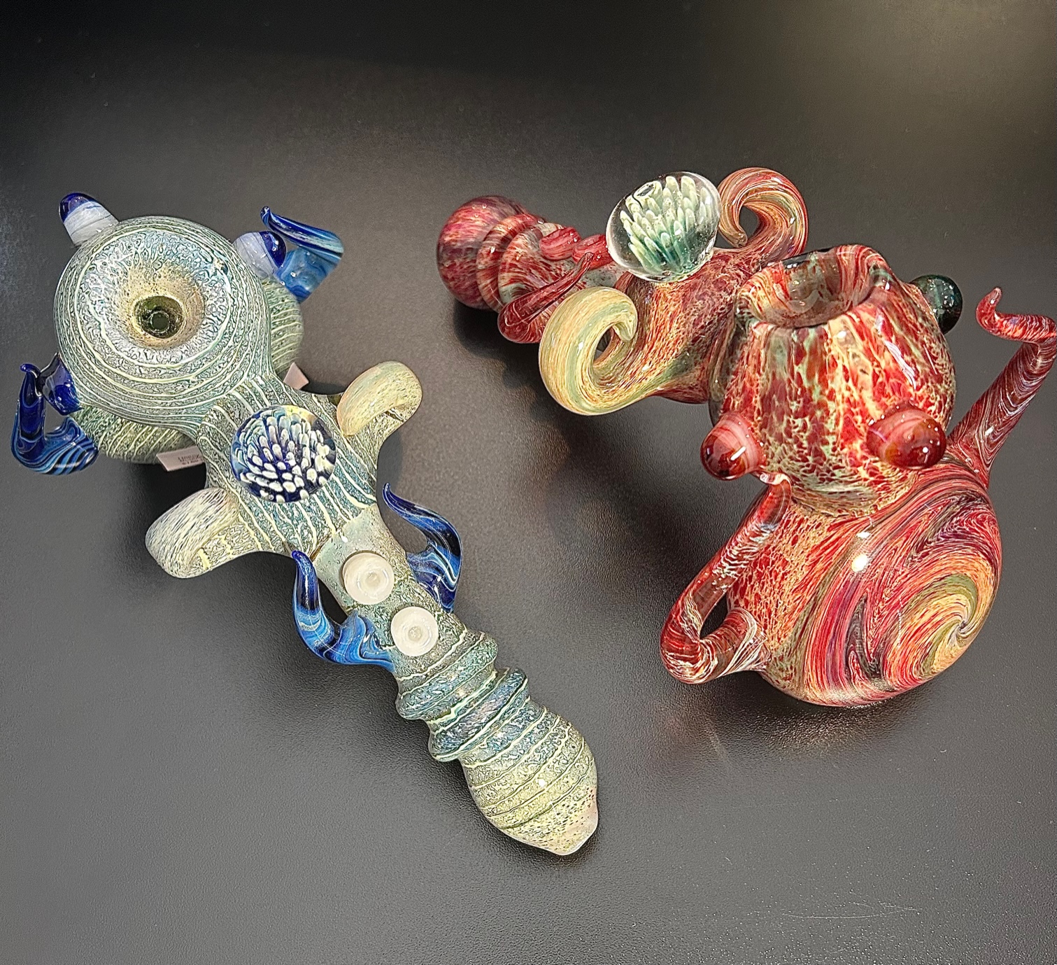Photograph of product: Heady Ringed Horned Hypnotic Hammer Bubbler