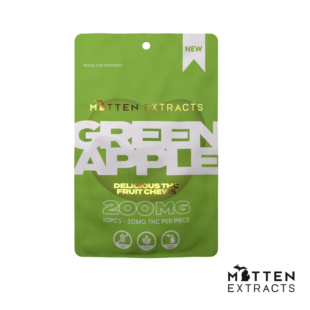 Photograph of Product: Green Apple Fruit Chews | 200MG