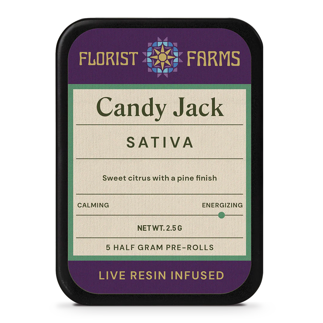Photograph of product: 5-pack Live Resin Infused Pre-Rolls - Candy Jack