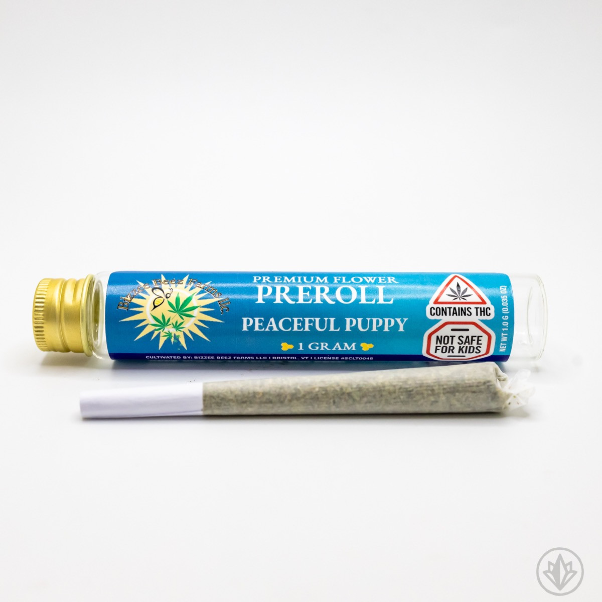 Photograph of product: Bizzee Beez Farm | Peaceful Puppy | 1g Pre Roll