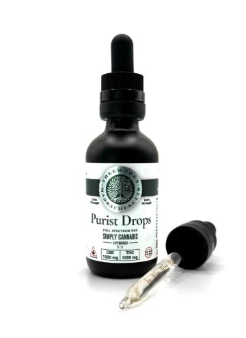 Photograph of product: Treeworks - Purist Hybrid Drops Tincture - (1000mg) TH-oui/CBD