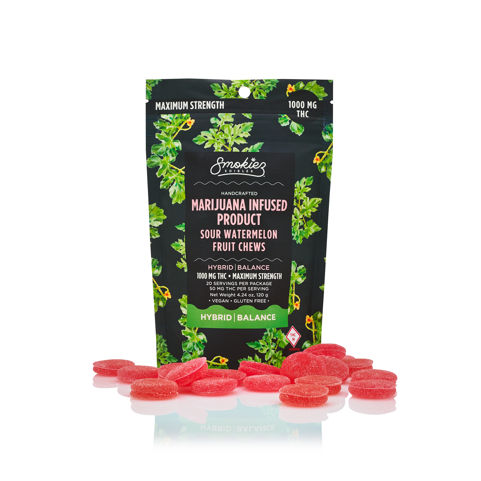 Photograph of product: Smokiez - Gummies Sour Watermelon - 1000mg
