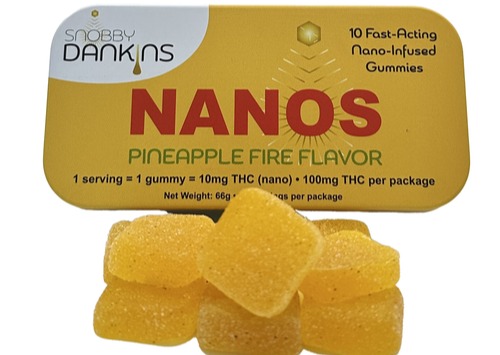 Photograph of product: Snobby Dankins | Pineapple Fire | Gummies | 10-pack | 100mg