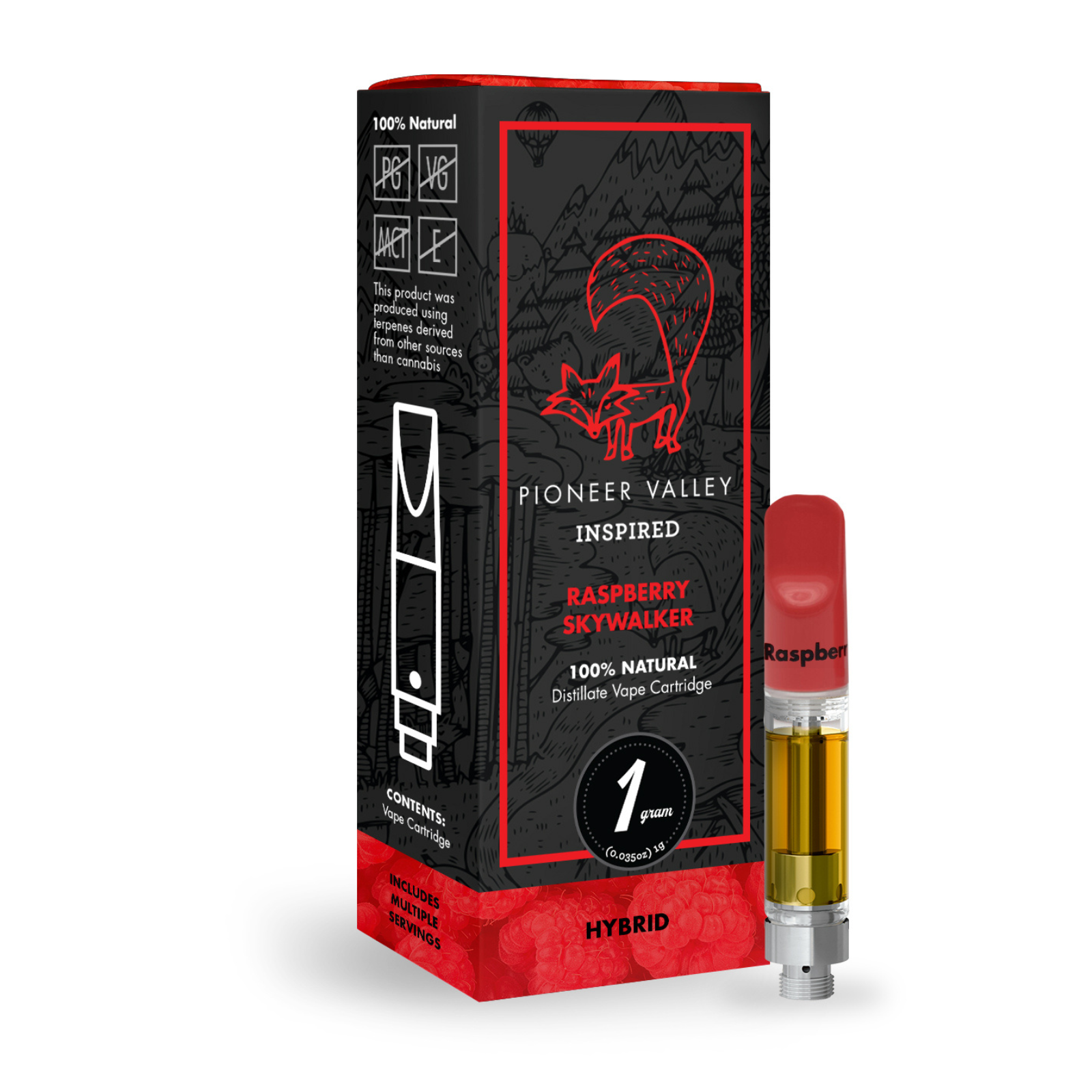 Photograph of product: 1000mg Vape | Raspberry Skywalker OG | Pioneer Valley