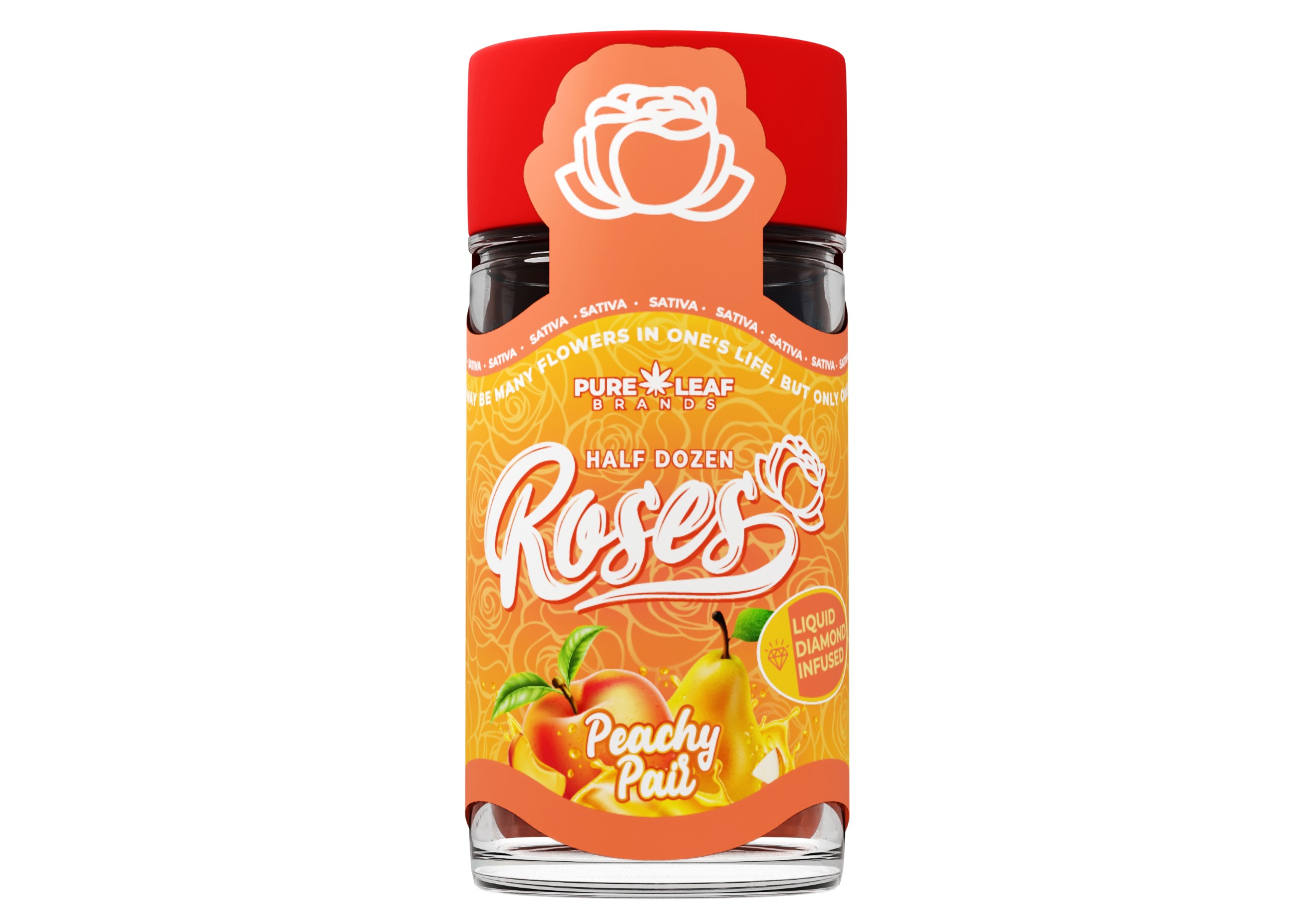 Photograph of product: Roses Peachy Pair Infused Pre-Roll 6-Pack | 6 x 0.6g