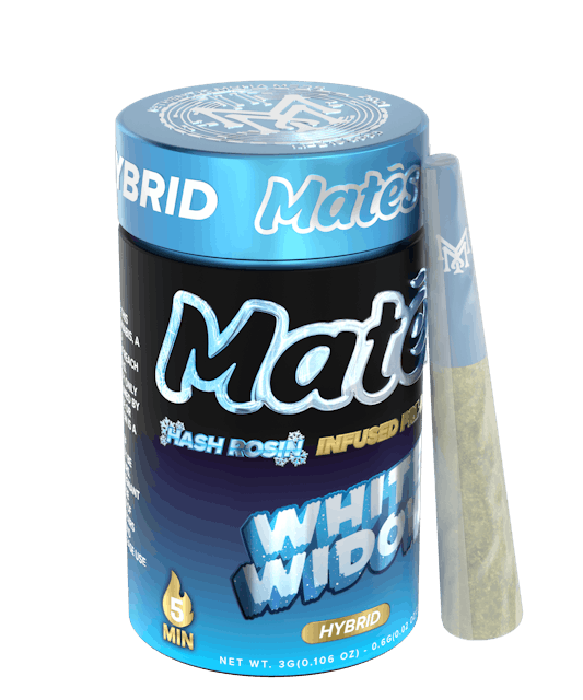 Photograph of product: WHITE WIDOW - .6Gx5PACK-au chocolat INFUSED PREROLLS - 