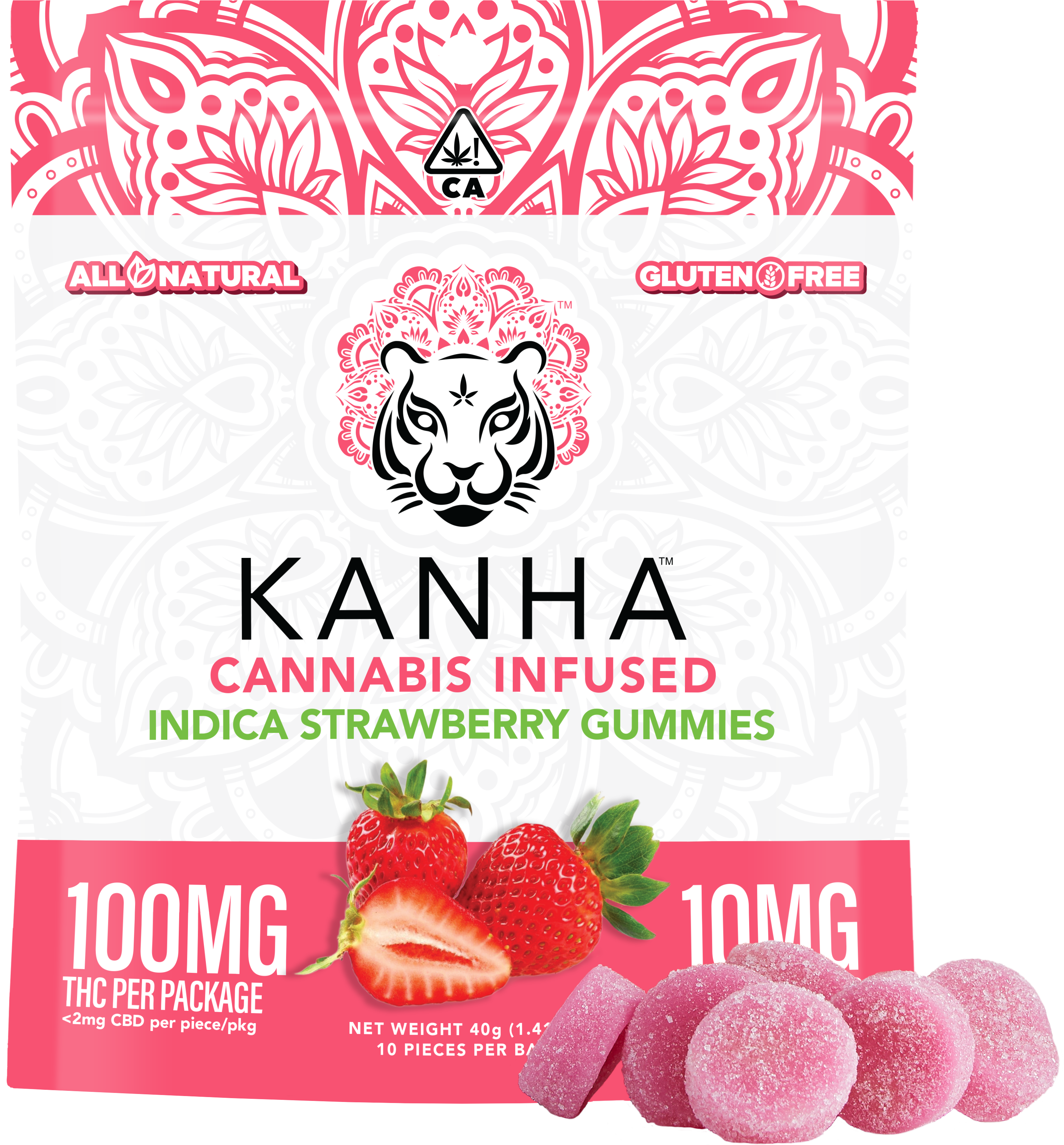 Photograph of product: Kanha Treats | Blue Raspberry Hybrid 100mg   100 Milligrams