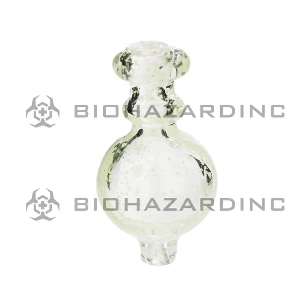 Photograph of product: Carb Cap Glow in the Dark Flecked Glass Bubble Carb Cap - Clear