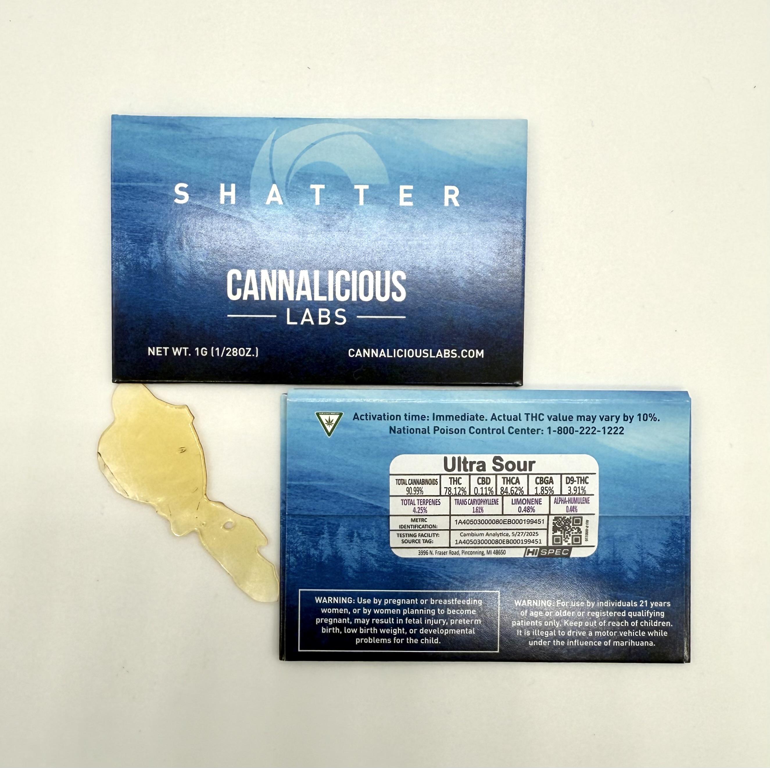 Photograph of Product: SHATTER - ULTRA SOUR 1G