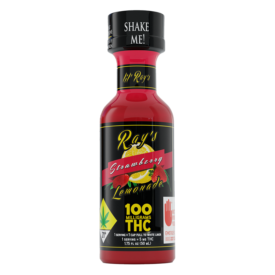 Photograph of product: Rays - Strawberry Lemonade Shot -  100mg Liquid Edible - 1.75oz